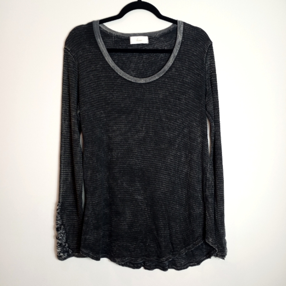 Braeve long sleeve Waffle Thermal with lace detail on Sleeves